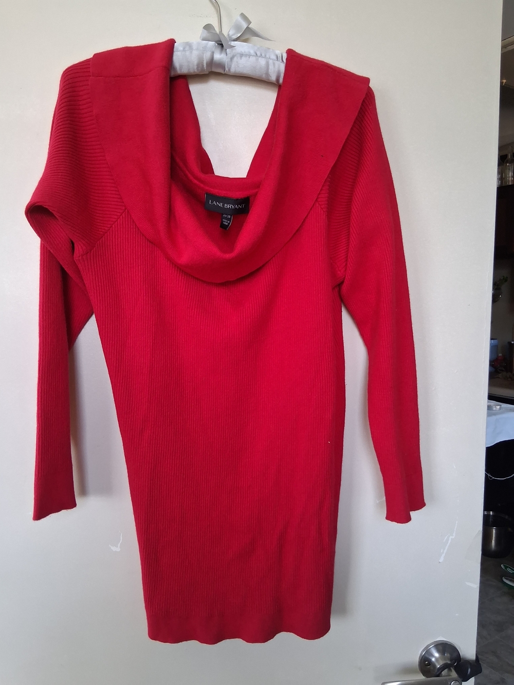 Lane Bryant Red  Sweater Off The Shoulders